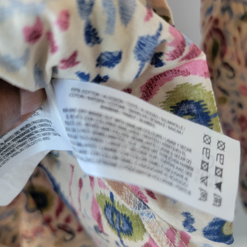 primark cares women's paisley print shirt dress size 6 self-tie belt long sleeve - Picture 8 of 8